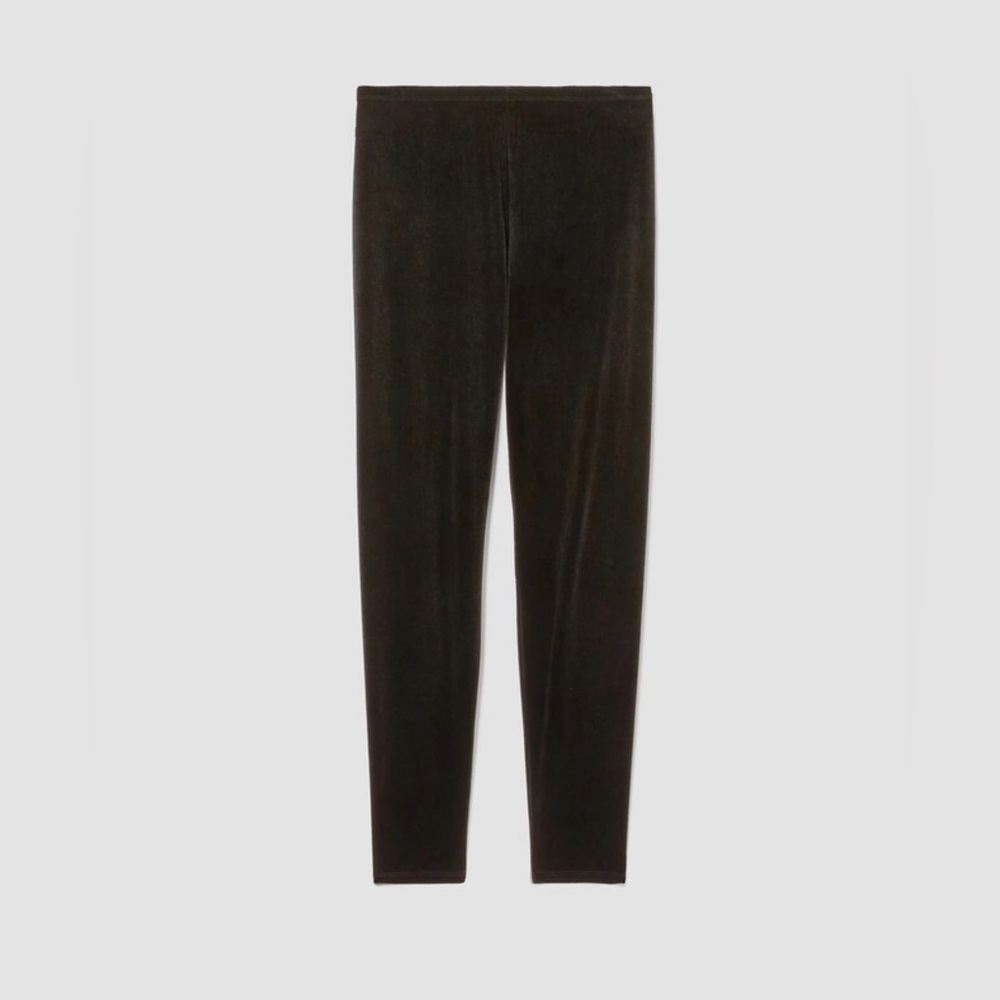 NWOT Eileen Fisher Velvet Black Leggings  Size XL - Picture 5 of 7
